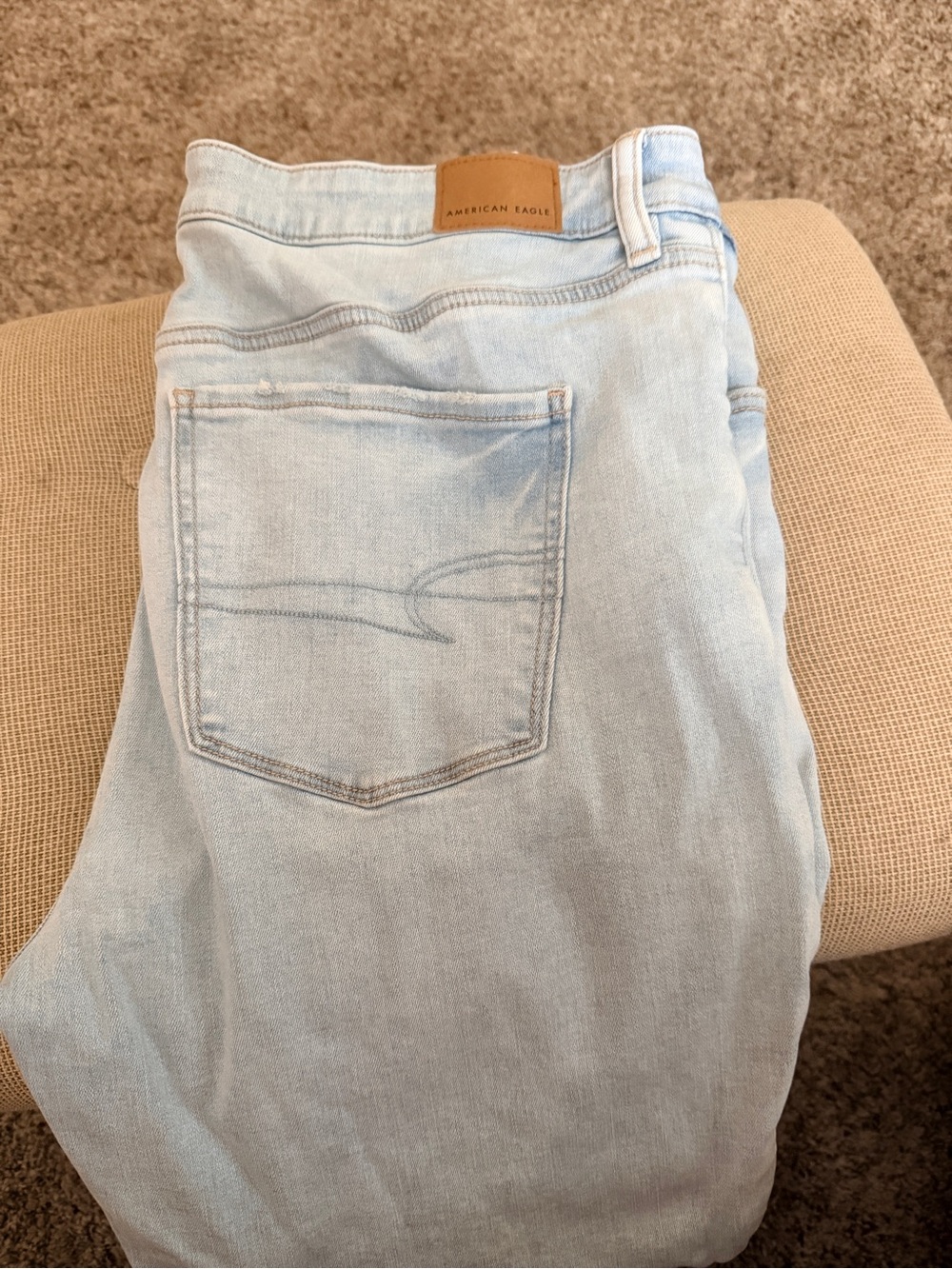 American Eagle Outfitters High-Rise Light Blue Jeans